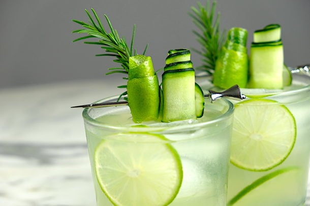 Cucumber gin gimlet