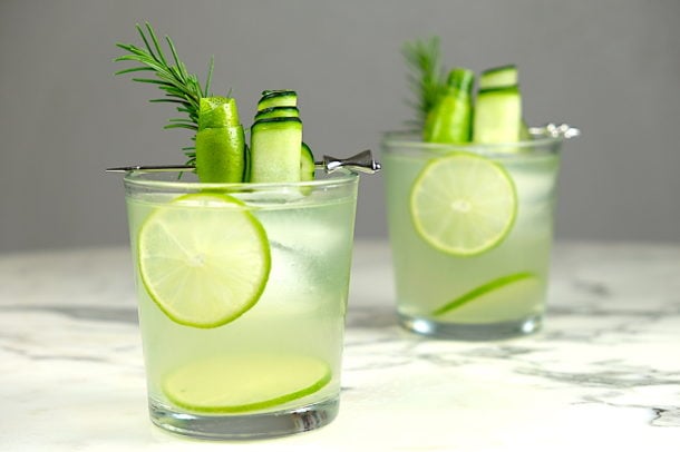 Cucumber gin gimlet