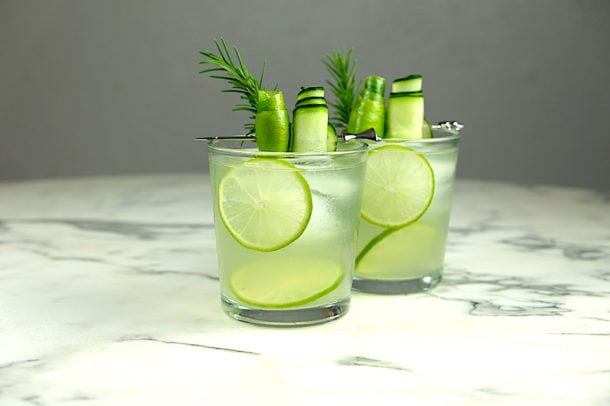 Cucumber gin gimlet