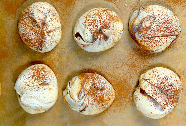 Meyer Lemon & Chocolate Swirl Meringue Cookies