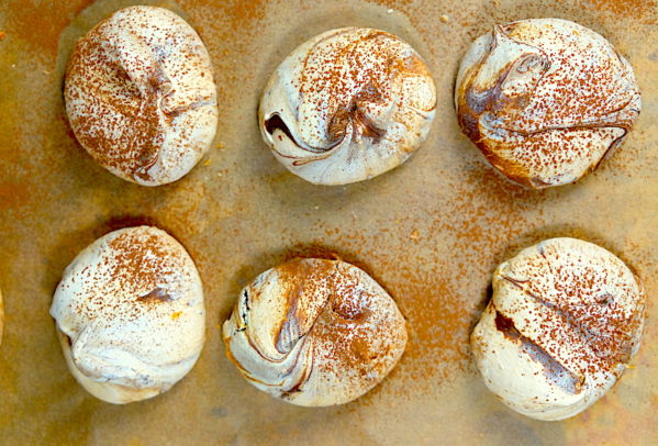 Meyer Lemon & Chocolate Swirl Meringue Cookies