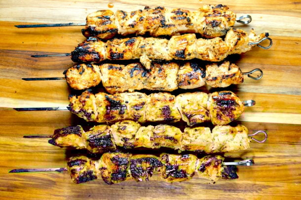 Grilled Veggie Skewers & Shish Tawook