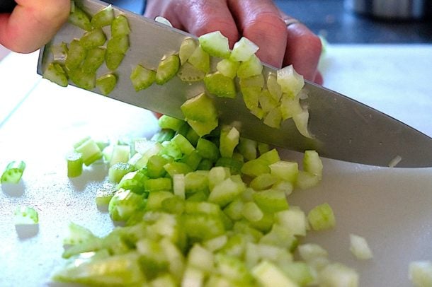 diced celery