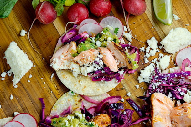 Seared Salmon Fish Tacos