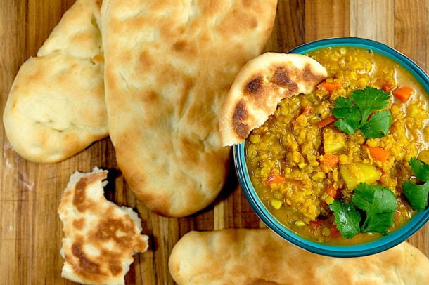 dhal and naan