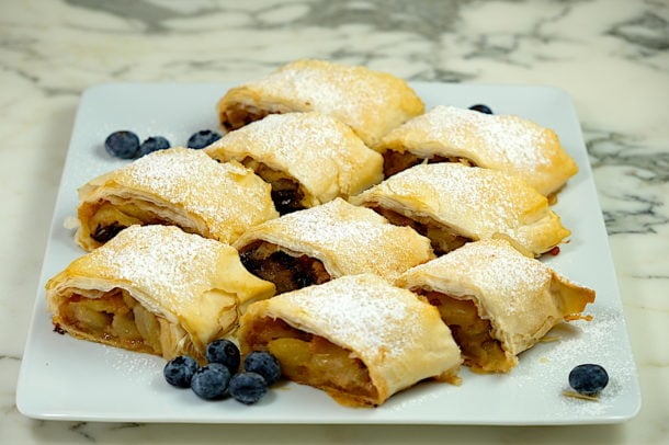 Apple Strudel with Phyllo Dough