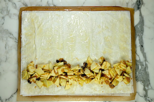 Apple Strudel with Phyllo Dough