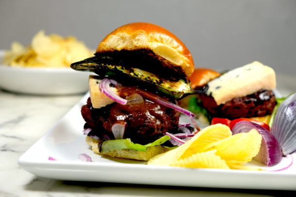 Bourbon Balsamic Bison Burger