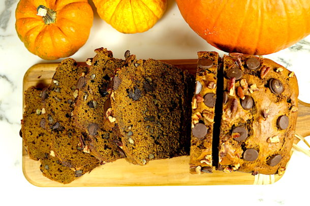 Chocolate Pecan Pumpkin Bread