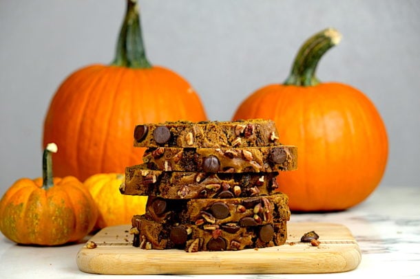 Chocolate Pecan Pumpkin Bread