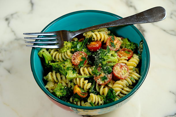 Pesto Parmesan Pasta Salad