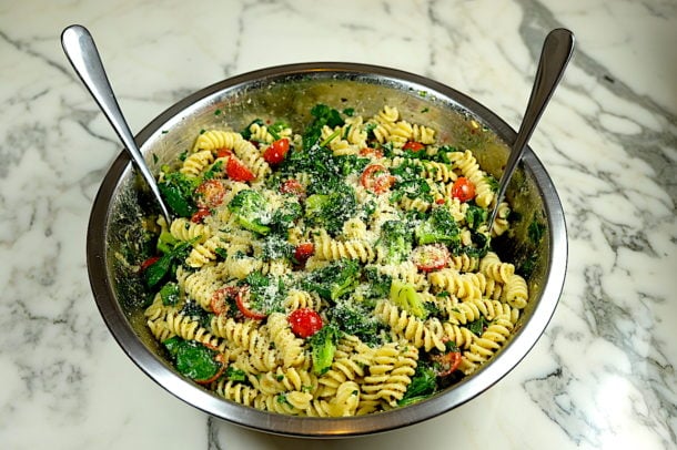 Pesto Parmesan Pasta Salad