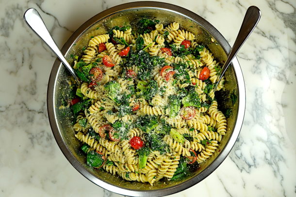 Pesto Parmesan Pasta Salad