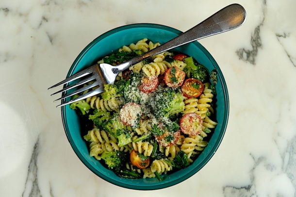 Pesto Parmesan Pasta Salad