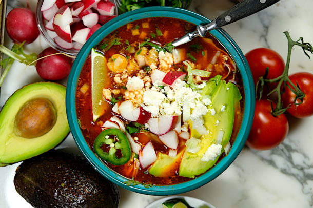Slow Cooker Mexican Pozole Rojo Sips