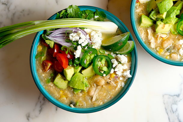 Roasted Poblano White Chicken Chili