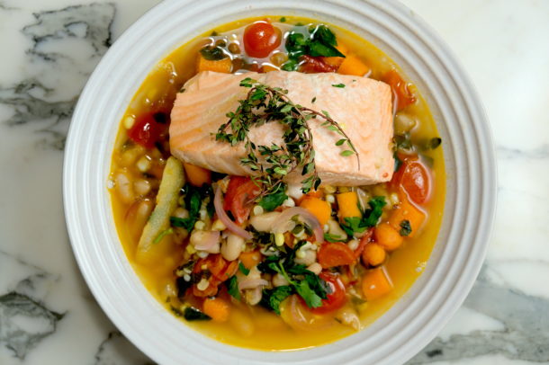 Summer Poached Salmon