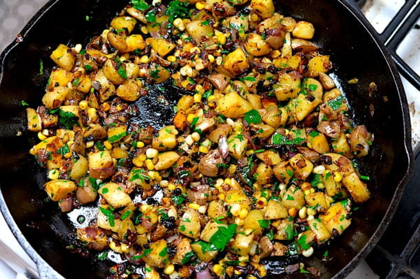 Potato corn hash