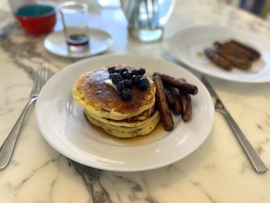 Pancakes and sausages